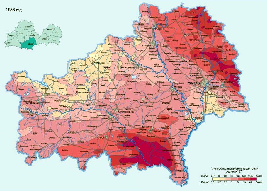 Карта украины радиация