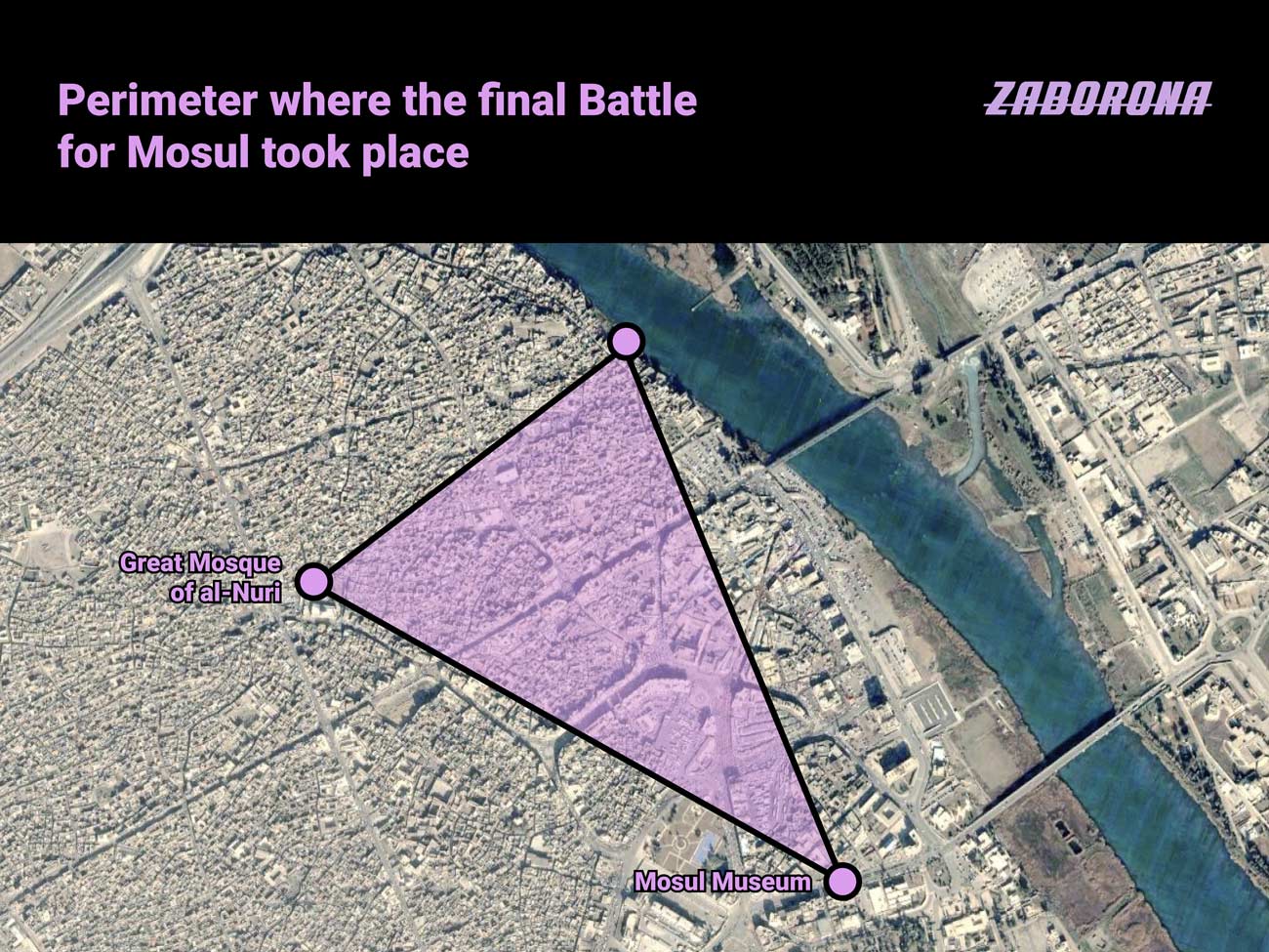 Perimeter where the final Battle for Mosul took place