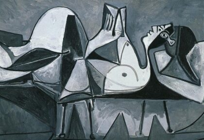 Пабло Пикассо. Лежащая читающая женщина. 1960