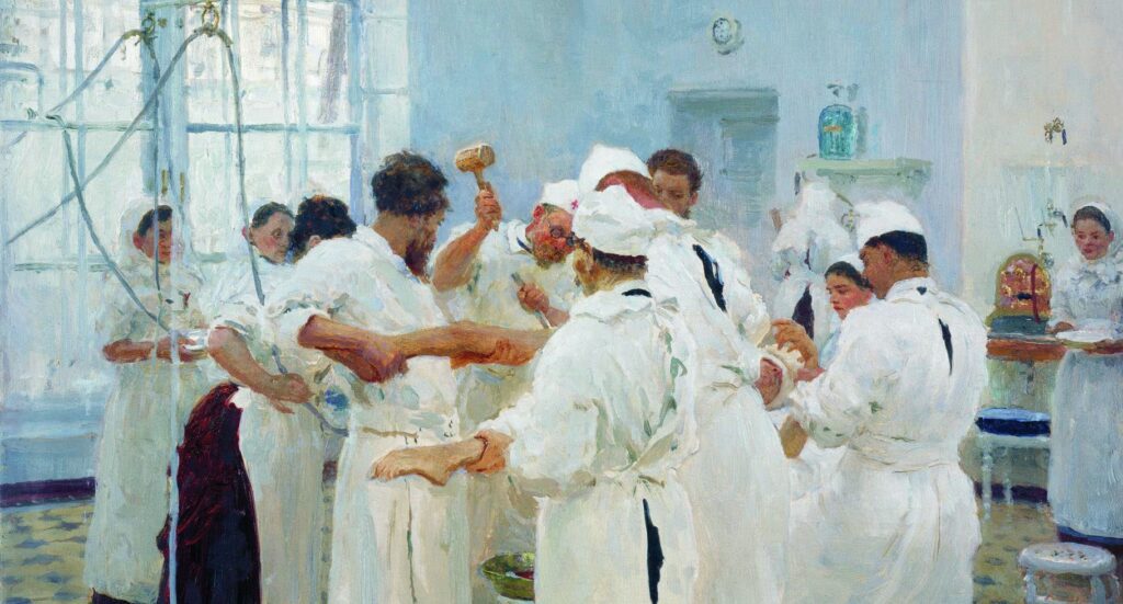 Илья Репин, «Хирург Е. В. Павлов в операционном зале»