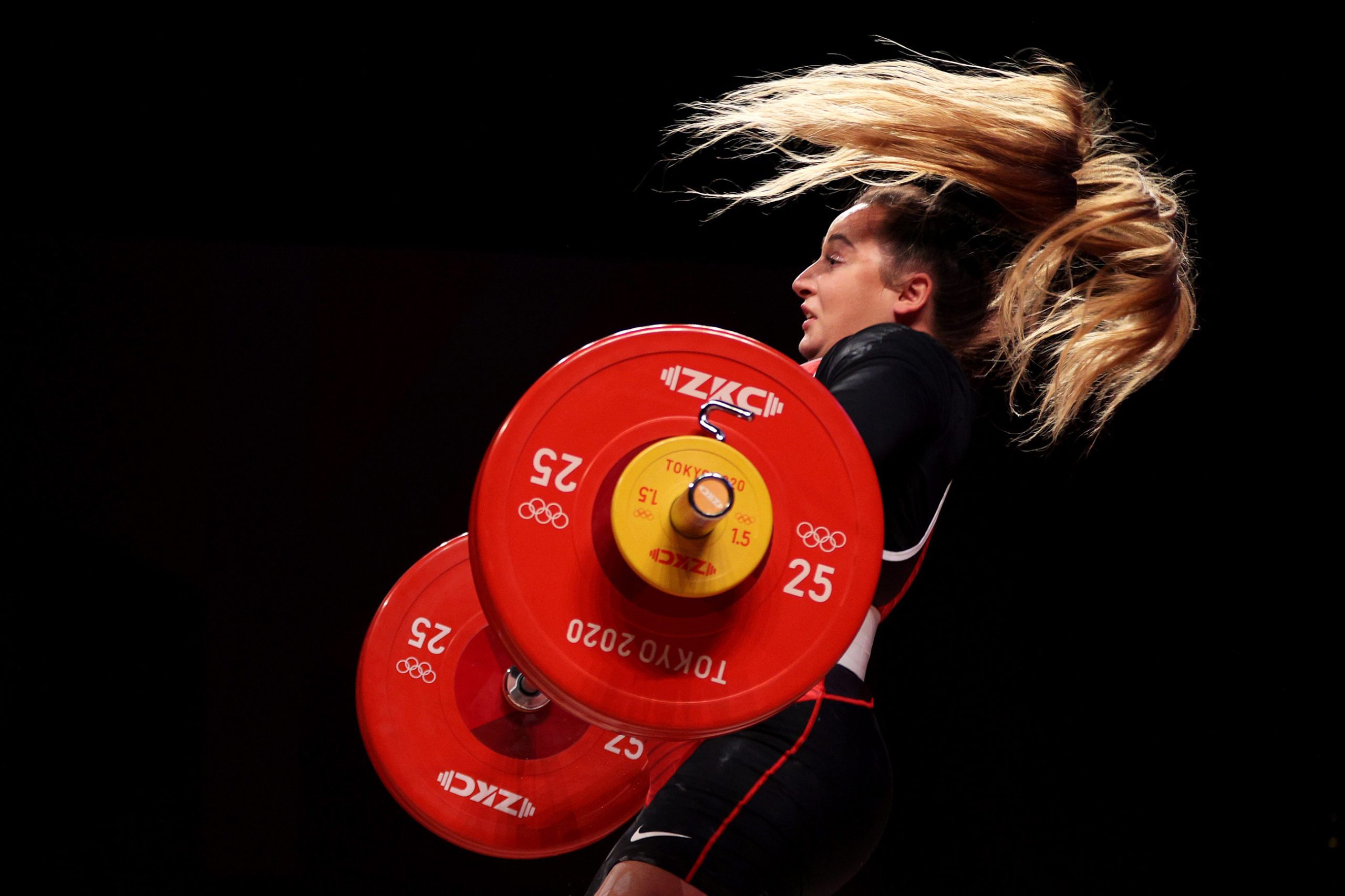 Сара Фішер зі збірної Австрії на змаганнях з важкої атлетики серед жінок 87 кг+ / Токіо, Японія, 2 серпня 2021