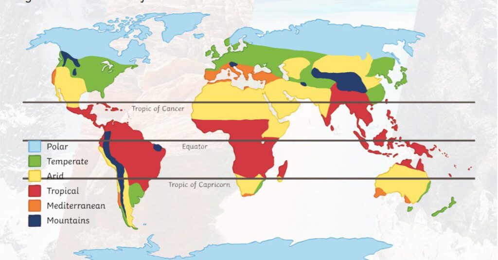 According to this. World climate Zones. Climate differences around the World. Equator climate. Map of nature Zones of the Globe.