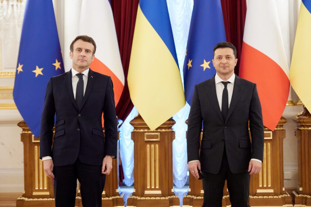 Еммануель Макрон і Володимир Зеленський
