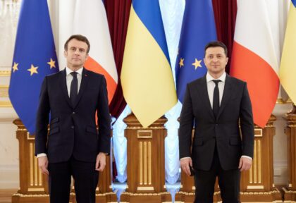 Еммануель Макрон і Володимир Зеленський