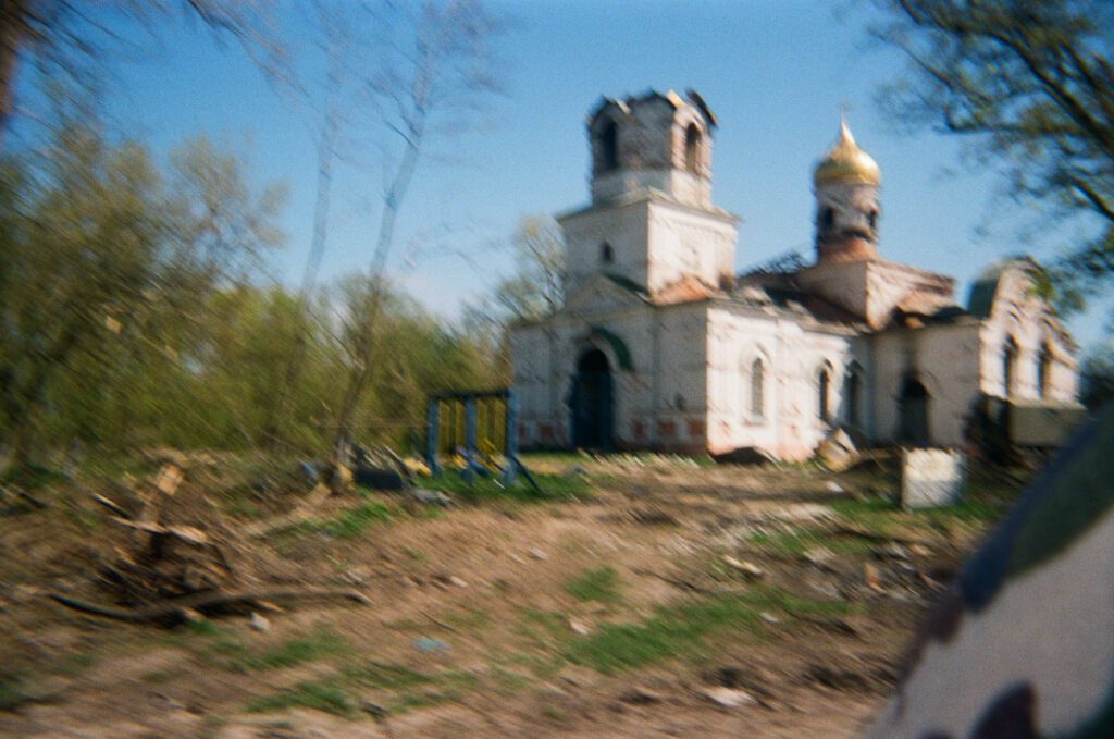 "This is our church. I took a picture when I was riding a moped with my grandfather."