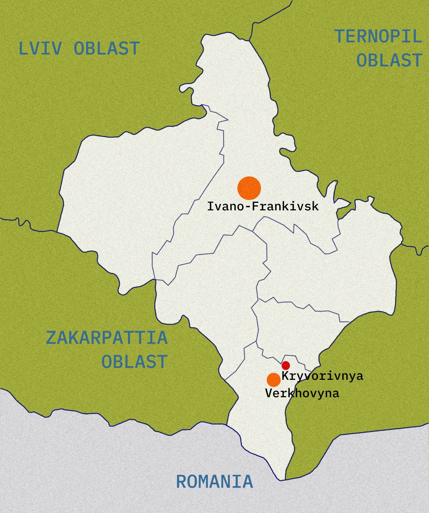 map Verkhovyna. The Museum of Paraska Plytka-Horytsvit