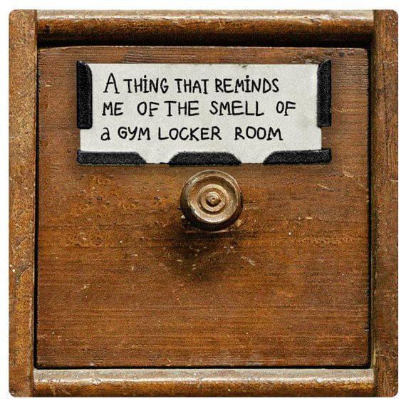 a thing that reminds me of the smell of a gym locker room